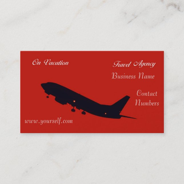 Travel Agency business card (Front)