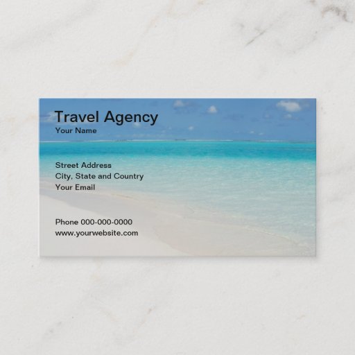 Customizable Travel Agency Business Card