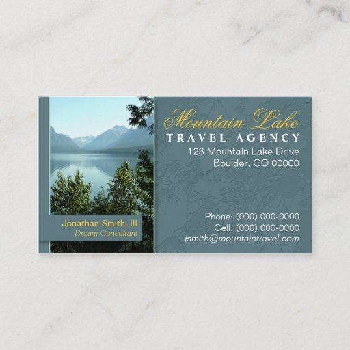Customizable Travel Agency Business Card
