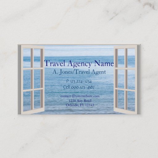 Customizable Travel Agency Business Card