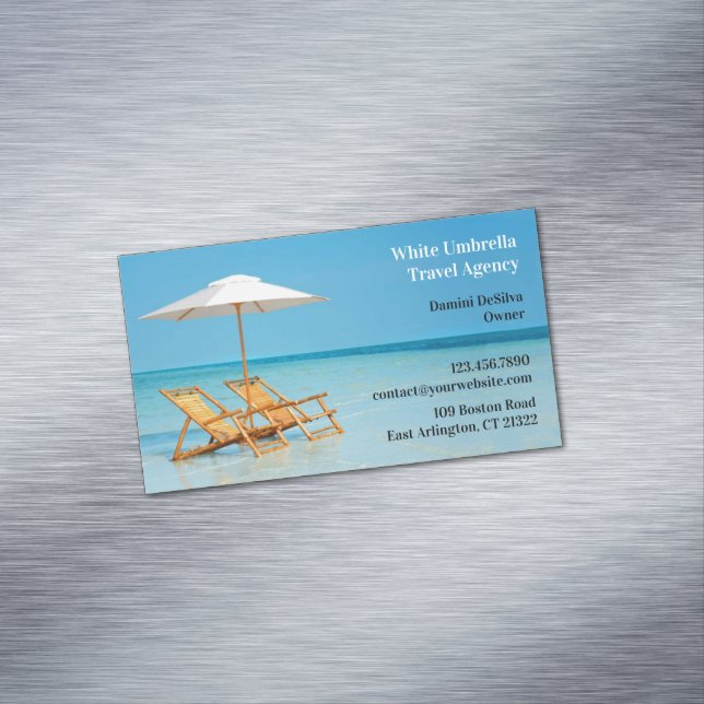 Travel Agency Business Card Magnet (In Situ)
