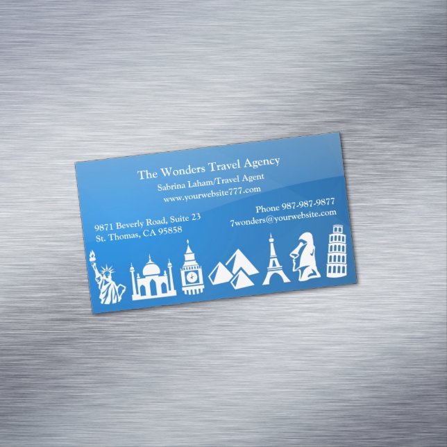 Travel Agency Business Card Magnet (In Situ)