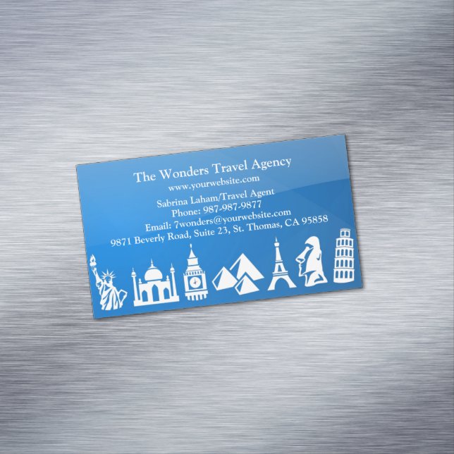 Travel Agency Business Card Magnet (In Situ)