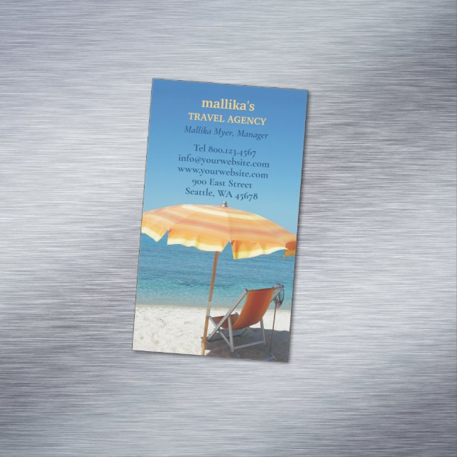 Travel Agency Business Card Magnet (In Situ)