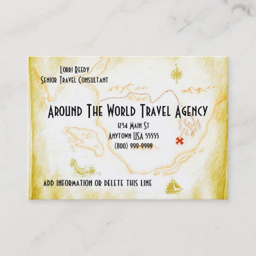 Customizable Travel Agency Business Cards