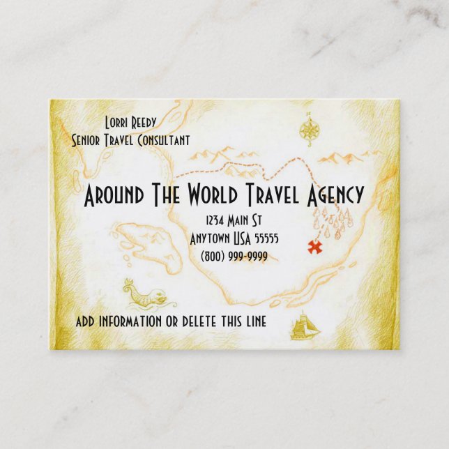 Travel Agency Business Cards (Front)