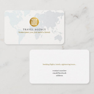 Travel Agency Company Logo Business Card