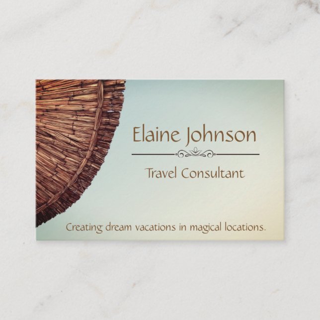 Travel Agency Consultant Specialist Business Card (Front)