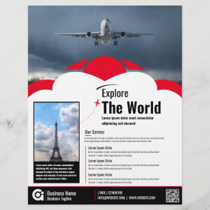 Travel Agency Flyer Red Template