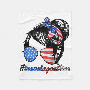 Travel Agency Loves Travelagentlife Fleece Blanket