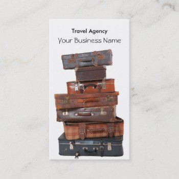 Travel Agency Luggage Fly Vacation Holiday Business Card by paplavskyte at Zazzle