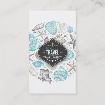 Travel Agency Manager Flight Vacation Sea Trip Business Card by paplavskyte at Zazzle