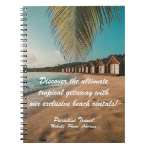 Travel Agency Marketing Tropical Notebook