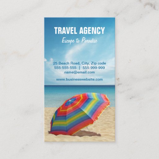 Customizable Travel Agency / Tour Operator business card