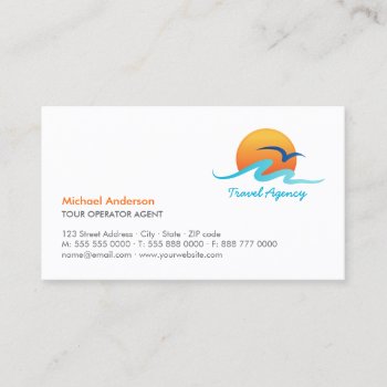 Travel Agency Tourism Tour Operator Business Card by BluePlanet at Zazzle