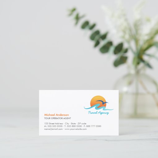 Travel Agency Tourism Tour Operator business card | Zazzle