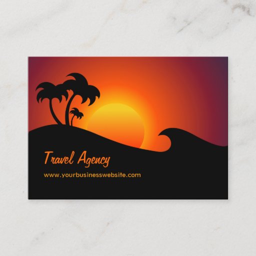 Customizable Travel Agency business card