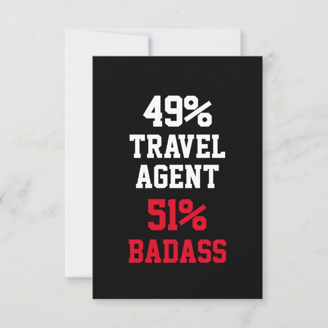 Travel Agent Badass Card (Front)