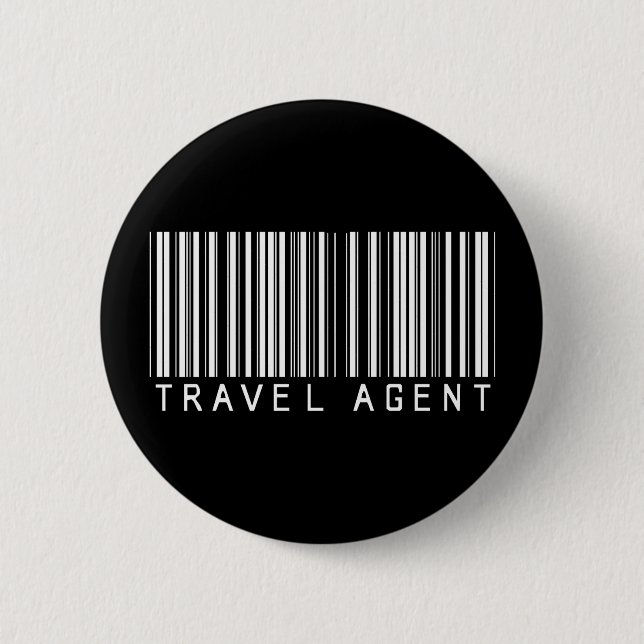 Travel Agent Bar Code Button (Front)