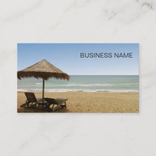 Travel Agent Beach Chairs Elegant Business Card
