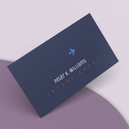 Travel Agent Blue Business Card With An Airplane at Zazzle