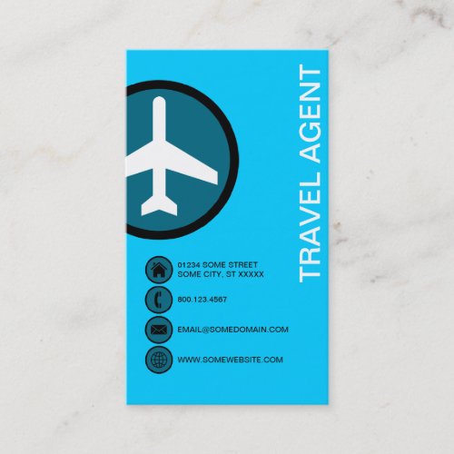 TRAVEL AGENT bubbles Business Cards