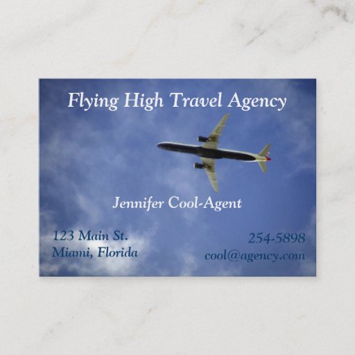 Customizable Travel Agent Business Card