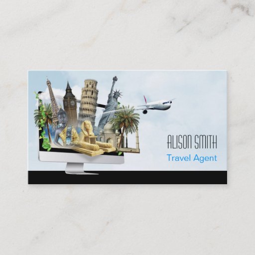 Customizable Travel Agent Business Card Template