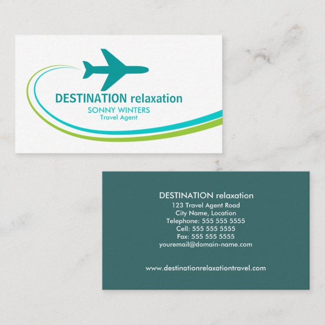 Travel Agent Business Card (Front/Back)