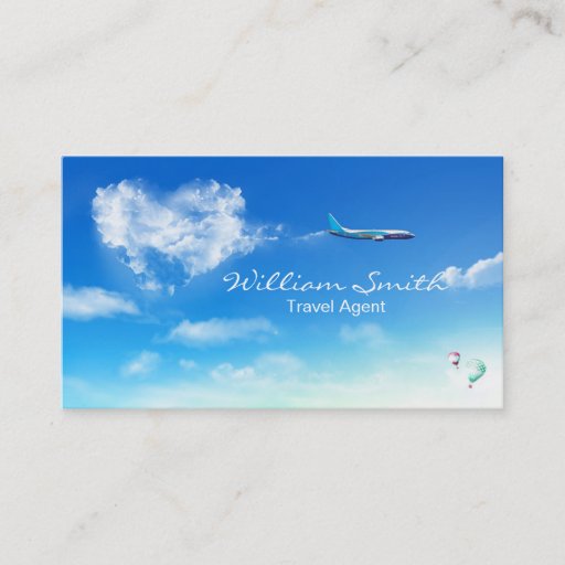Customizable Travel Agent Business Card