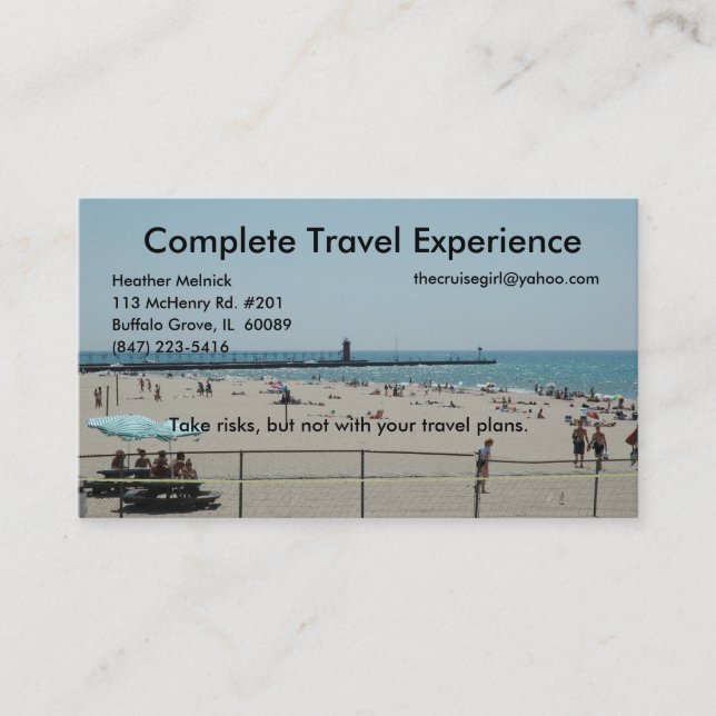 Travel Agent Business Card (Front)