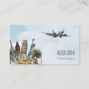 Travel Agent Business Card by KeyholeDesign at Zazzle