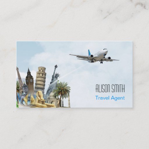 Customizable Travel Agent Business Card Template