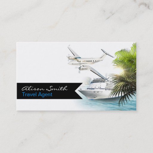 Customizable Travel Agent Business Card Template