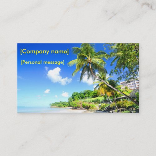 Travel agent business card