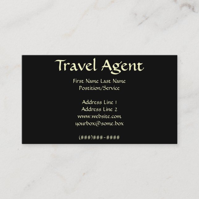 Travel Agent Business Card (Front)