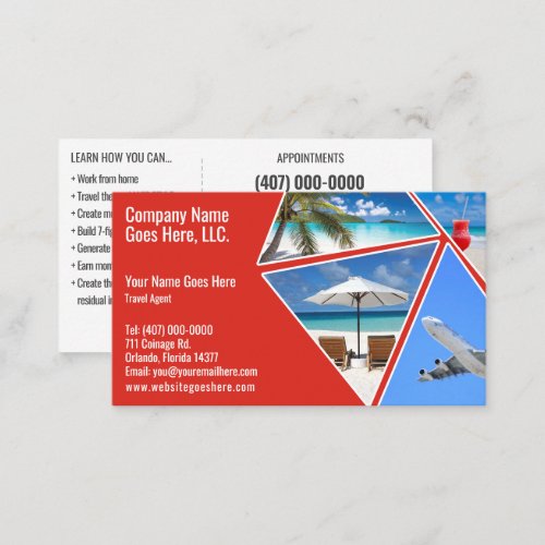 Travel Agent Business Card Template