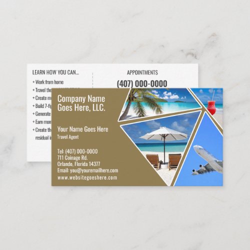 Travel Agent Business Card Template
