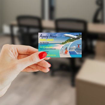 Travel Agent Business Card Template by WhizTees at Zazzle