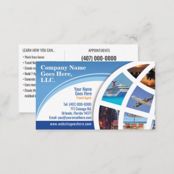 Travel Agent Business Card Template by WhizCreations at Zazzle