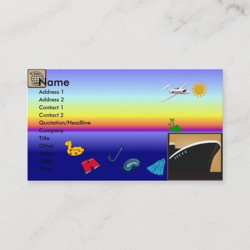 Customizable TRAVEL AGENT BUSINESS CARDS