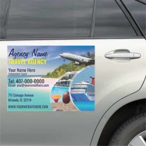 Travel Agent Car Magnet Template 18x24