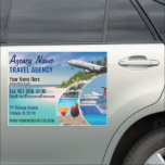 Travel Agent Car Magnet Template 18"x24"<br><div class="desc">Attract more potential clients and customers to your travel business with this customizable travel agent (travel business) (travel agency) car magnet template. Add a logo or even change colors to best establish your brand.</div>