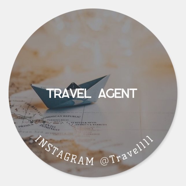 Travel Agent Classic Round Sticker (Front)