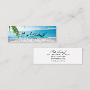 Travel Agent Consultant Photo Collage Mini Business Card
