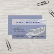 Travel Agent Cruise Ship Agency Business Card