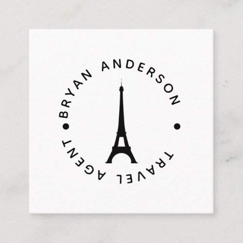 Travel Agent _ Eiffel Tower Square Business Card