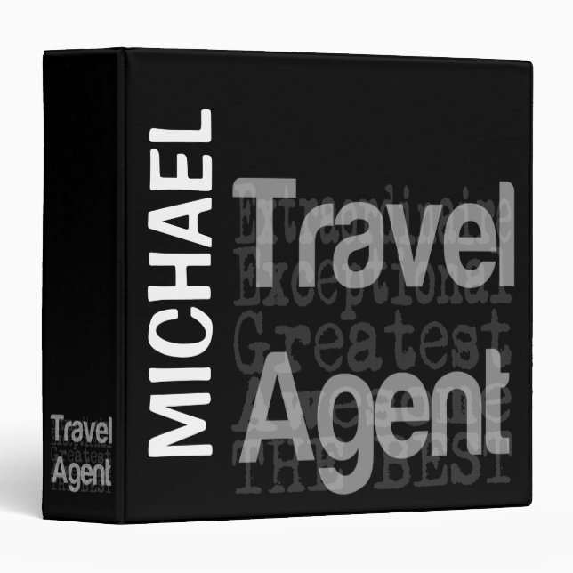 Travel Agent Extraordinaire CUSTOM 3 Ring Binder (Front/Spine)