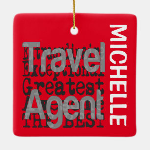 Travel Agent Extraordinaire CUSTOM Ceramic Ornament