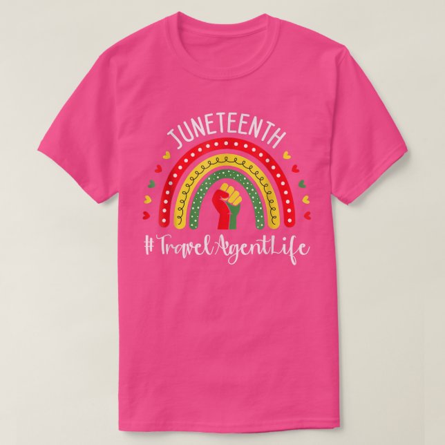 Travel Agent Juneteenth Celebrating Black Freedom  T-Shirt (Design Front)